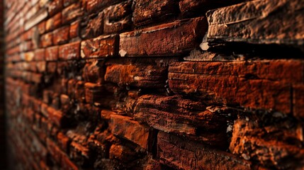 Rustic Charm: An Ultra HD Picture Showcasing the Detailed Texture of an Ancient Red Brick Wall