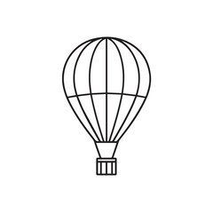 Hot Air Balloon in cartoon, doodle style . Image for t-shirt, web, mobile apps and ui. Isolated 2d vector illustration in logo, icon, sketch style, Eps 10, black and white. AI Generative