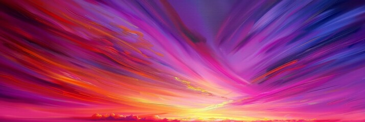 Captivating orchid pink sunset with stunning purple and orange streaks in a breathtaking display