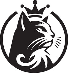 Cat Vector Logo Art Design.