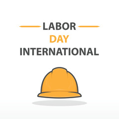 Iconic minimalist vector design for international labor day greetings
