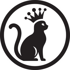 Cat Vector Logo Art Design.