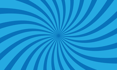 Blue sunburst twist background. Vector Illustration