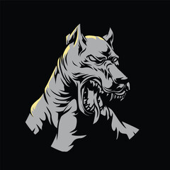 angry dog illustration