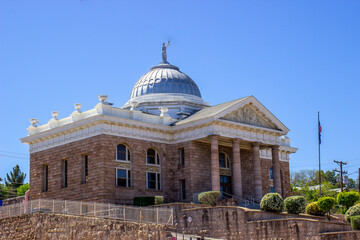 County Courthouse With Dome And Statue