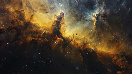 Obraz na płótnie Canvas Nebulous Constellations Captivating Stellar Spectacle