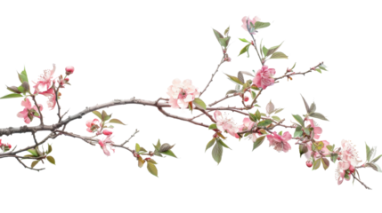 Pink blossom of a tree