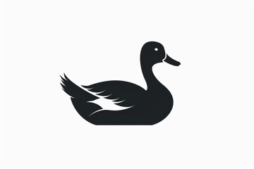 
simple duck icon design template vector vector icon, white background, black colour icon