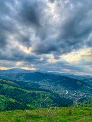 clouds over the mountains, karpaty