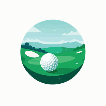 Golf sport in cartoon, doodle style. Image for t-shirt, web, mobile apps and ui. Isolated 2d vector illustration in logo, icon, sketch style, Eps 10. AI Generative