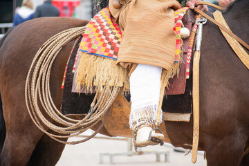 Capturing Artisan Craftsmanship: Intricate Details of Traditional Pampa´s Gaucho Attire and...