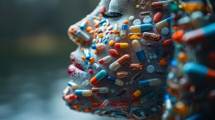 concept of the medical innovation in pills treatment