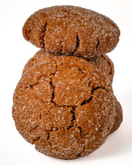 A group of Warm Homemade Gingersnap Cookies