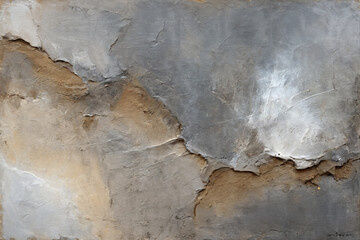 Artistic gesso-painted wall texture with a rough structure, highlighting warm colors and a...