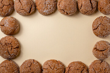 A group of Warm Homemade Gingersnap Cookies