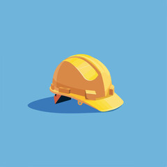 Construction Helmet in cartoon, doodle style. Image for t-shirt, web, mobile apps and ui. Isolated 2d vector illustration in logo, icon, sketch style, Eps 10. AI Generative