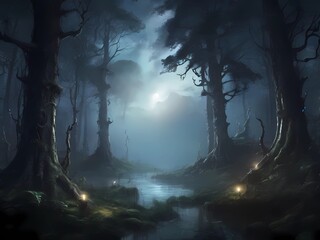 dark forest in the dark