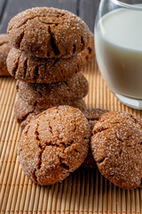 A group of Warm Homemade Gingersnap Cookies