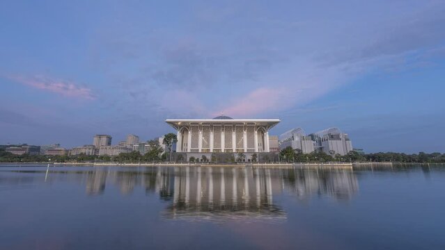Majestic view of Masjid Tuanku Mizan Zainal Abidin at Putrajaya, Malaysia