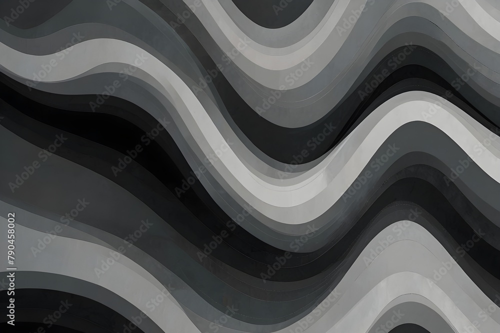 Poster graphic design background with modern soft curvy waves background design with light gray, dim gray a