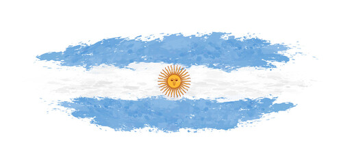 argentina flag with paint strokes
