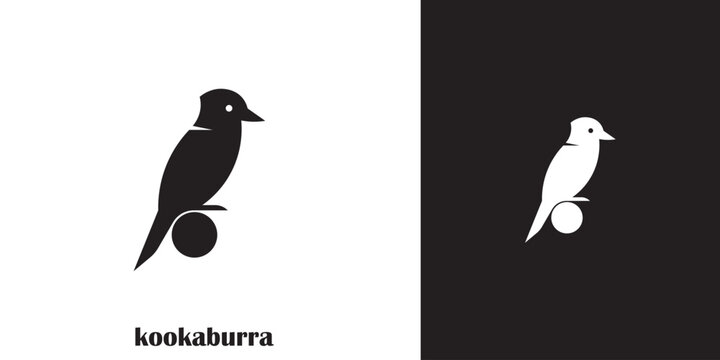kookaburra bird logo with minimalistic design.