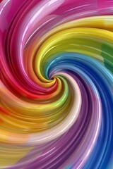 Abstract organic form in the form of plastic swirl. Various colors and pastel tones, artistic three-dimensional surrealistic details.