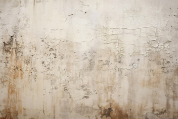 Obraz premium A close-up of a white wall in poor condition background, with peeling paint and cracks