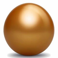 golden sphere isolated on white background