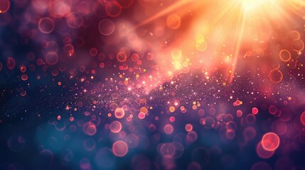 Abstract soft light radiance with lens flare background