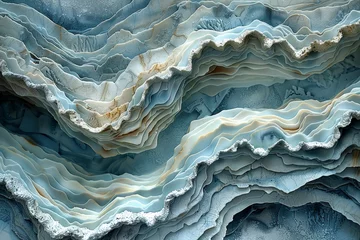 Poster Abstract Geology-Inspired Blue and White Layers  © Ekarat