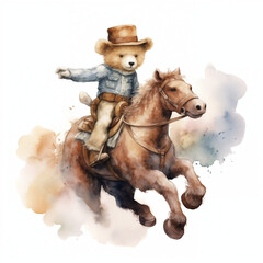 cowboy riding horse