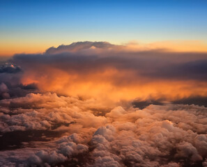 Sunset from above the clouds