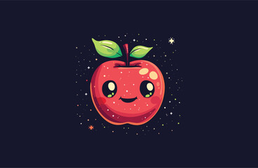 Cute Apple Mascot logo Design