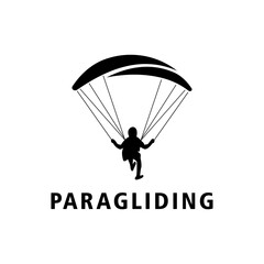 Paragliding Vintage logo design vector