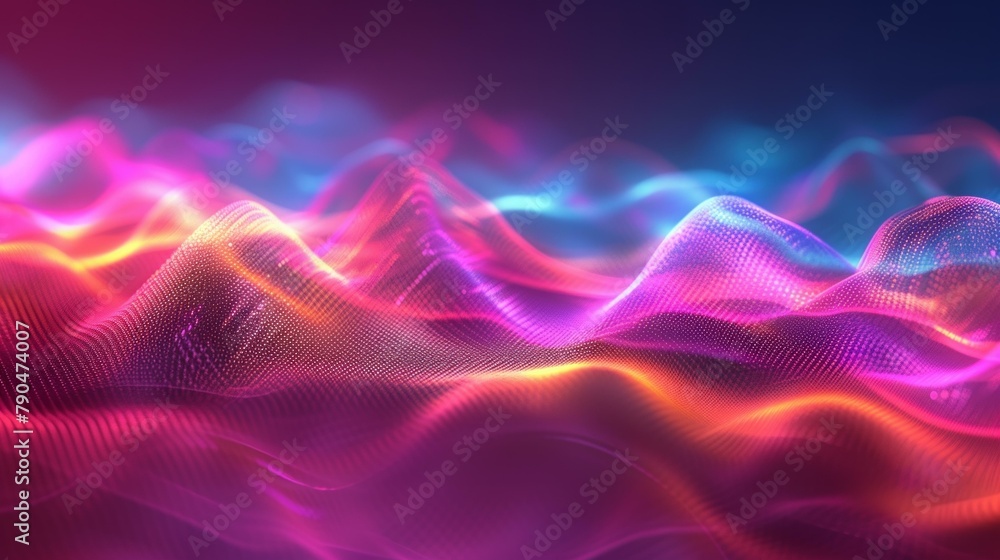 Poster abstract digital background suitable for illustrating technological processes, neural networks, digi