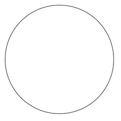 white cirle Geometric 2D Shapes Clip Art Set