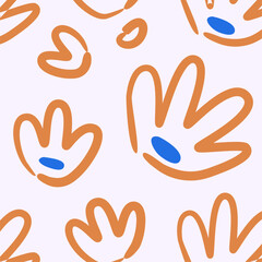 Design Artistry. Smooth and Abstract Flower Patterns