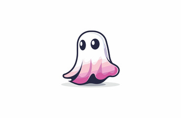 Cute Ghost Mascot logo Design