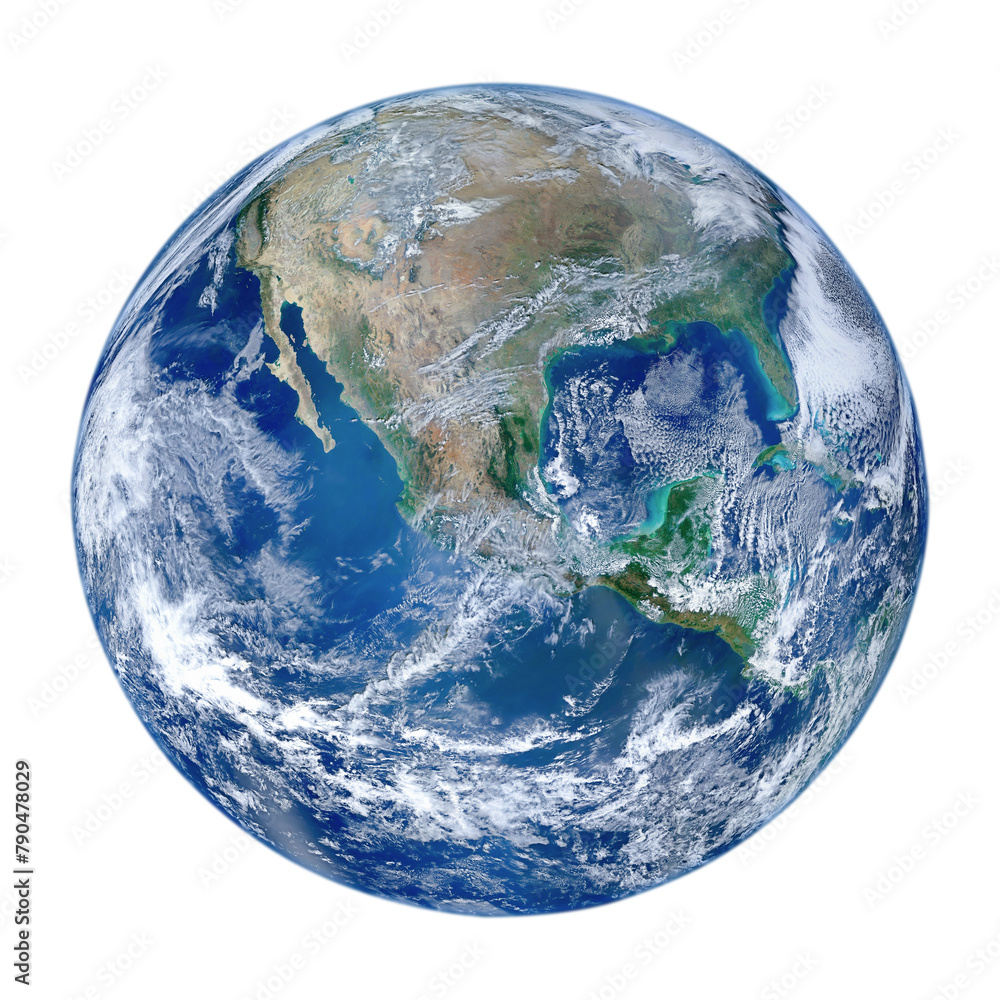 Canvas Prints blue planet earth isolated on transparent background, png file. elements of this image furnished by 