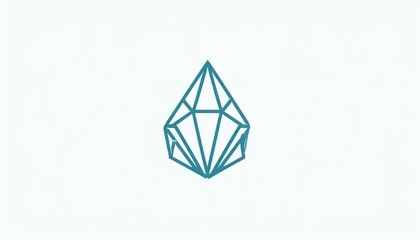 Crystal minerals line art icon. Logo vector crystal gem. Editable stroke