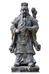 Fototapeta na wymiar Black statue of a Japanese god