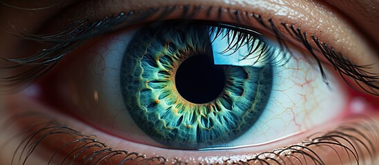 Close-up of human eye with visible pupil