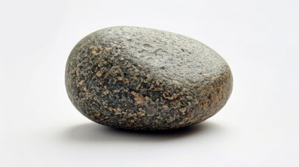 Stone placed alone on a white background