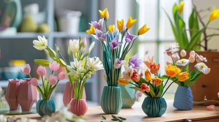 Create blooming spring flowers to reflect the beauty of spring​