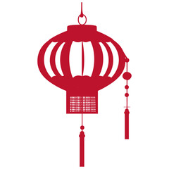 Fototapeta na wymiar asian chinese traditional lantern red color only