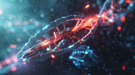 Nanotechnology Ship Sailing Along DNA