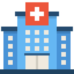 hospital flat style icon