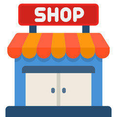 shop flat style icon