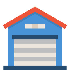 warehouse flat style icon